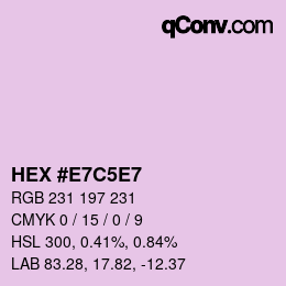 Color code: HEX #E7C5E7 | qconv.com
