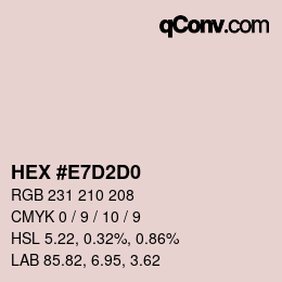 カラーコード: HEX #E7D2D0 | qconv.com