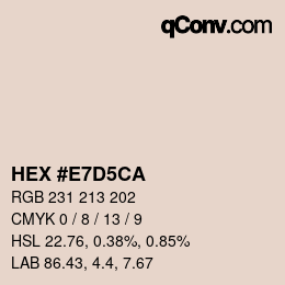 Color code: HEX #E7D5CA | qconv.com