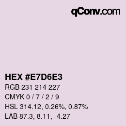 カラーコード: HEX #E7D6E3 | qconv.com
