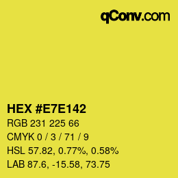 Color code: HEX #E7E142 | qconv.com