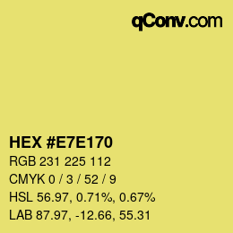 Color code: HEX #E7E170 | qconv.com