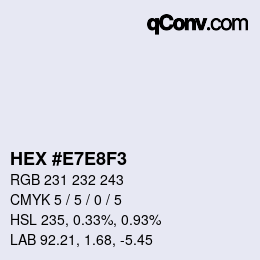 カラーコード: HEX #E7E8F3 | qconv.com