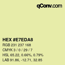 カラーコード: HEX #E7EDA8 | qconv.com