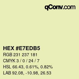 カラーコード: HEX #E7EDB5 | qconv.com