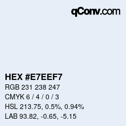 カラーコード: HEX #E7EEF7 | qconv.com