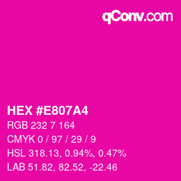 Color code: HEX #E807A4 | qconv.com