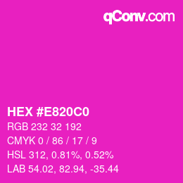 Color code: HEX #E820C0 | qconv.com