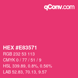 Color code: HEX #E83571 | qconv.com