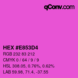 Color code: HEX #E853D4 | qconv.com