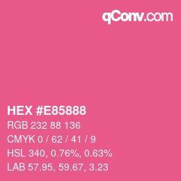 Color code: HEX #E85888 | qconv.com