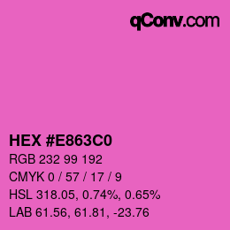 Color code: HEX #E863C0 | qconv.com