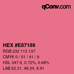 Color code: HEX #E87189 | qconv.com
