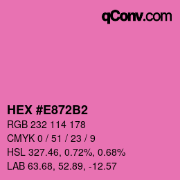 Color code: HEX #E872B2 | qconv.com