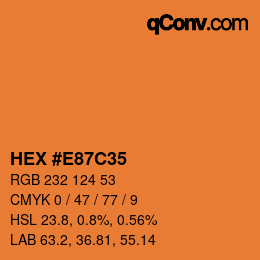 Color code: HEX #E87C35 | qconv.com