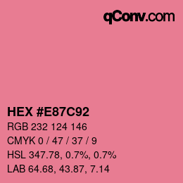 Color code: HEX #E87C92 | qconv.com