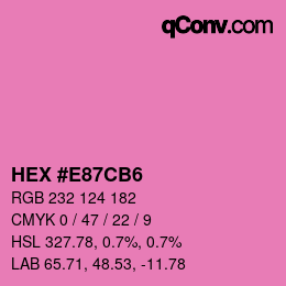 Color code: HEX #E87CB6 | qconv.com