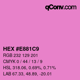Color code: HEX #E881C9 | qconv.com