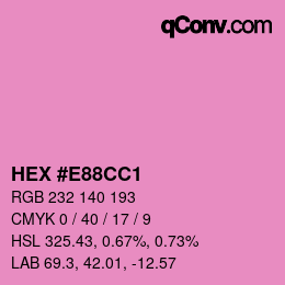 Color code: HEX #E88CC1 | qconv.com