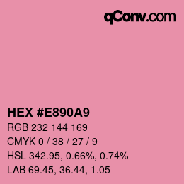 Código de color: HEX #E890A9 | qconv.com