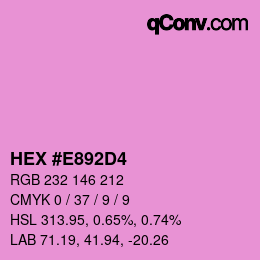 Color code: HEX #E892D4 | qconv.com