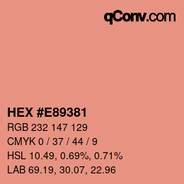Color code: HEX #E89381 | qconv.com