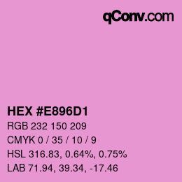 Color code: HEX #E896D1 | qconv.com