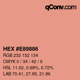 Color code: HEX #E89886 | qconv.com