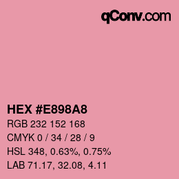 Color code: HEX #E898A8 | qconv.com
