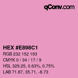 Color code: HEX #E898C1 | qconv.com