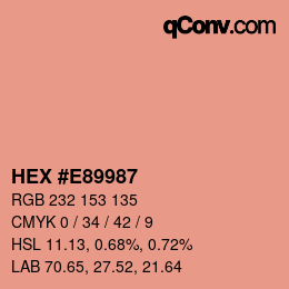 Color code: HEX #E89987 | qconv.com