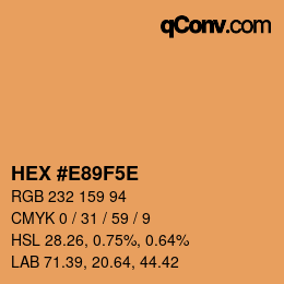 カラーコード: HEX #E89F5E | qconv.com