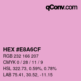 Color code: HEX #E8A6CF | qconv.com