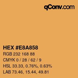 カラーコード: HEX #E8A858 | qconv.com