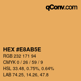Farbcode: HEX #E8AB5E | qconv.com