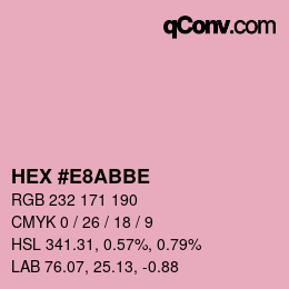 Color code: HEX #E8ABBE | qconv.com