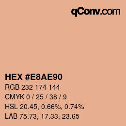 カラーコード: HEX #E8AE90 | qconv.com