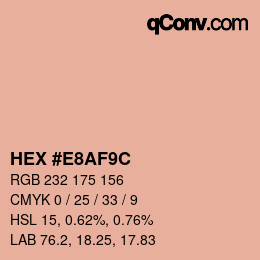 颜色代码: HEX #E8AF9C | qconv.com