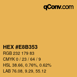 Color code: HEX #E8B353 | qconv.com