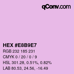 カラーコード: HEX #E8B9E7 | qconv.com