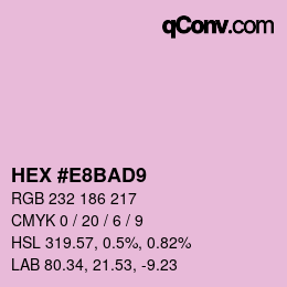 カラーコード: HEX #E8BAD9 | qconv.com