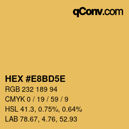 カラーコード: HEX #E8BD5E | qconv.com