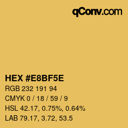 Farbcode: HEX #E8BF5E | qconv.com