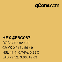 Color code: HEX #E8C067 | qconv.com