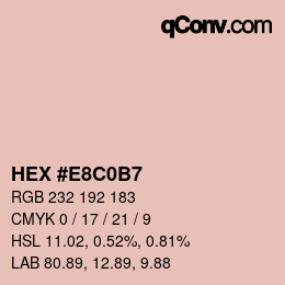 カラーコード: HEX #E8C0B7 | qconv.com