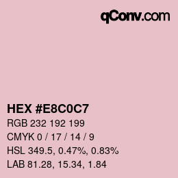 Color code: HEX #E8C0C7 | qconv.com