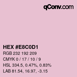 Color code: HEX #E8C0D1 | qconv.com