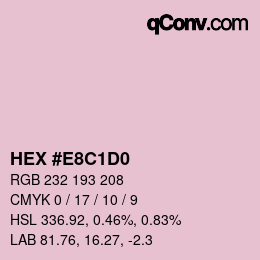 Color code: HEX #E8C1D0 | qconv.com