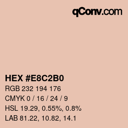 Color code: HEX #E8C2B0 | qconv.com