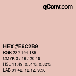 カラーコード: HEX #E8C2B9 | qconv.com